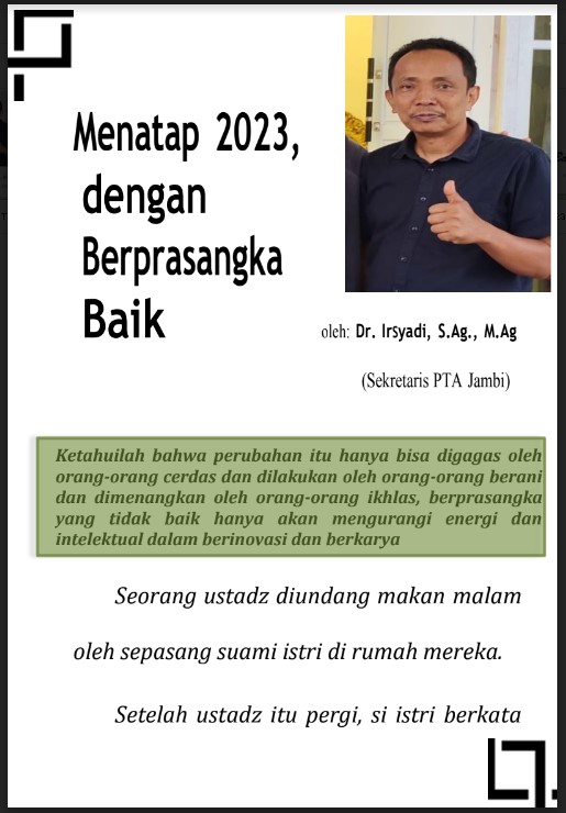 Cover Menatap 2023 dengan Berprasangka Baik