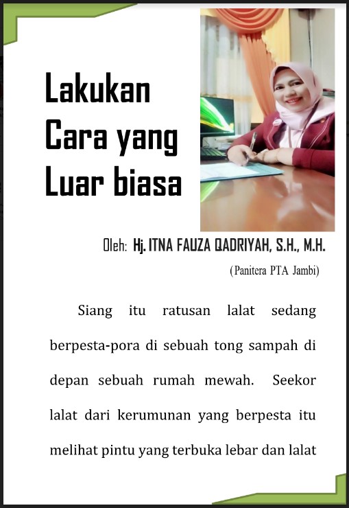 Cover Lakukan Dengan Cara Yang Luar Biasa