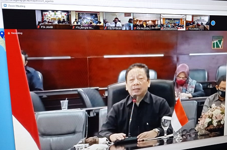 PTA Jambi mengikuti Sosialisasi Aplikasi E-Court Pengadilan Tingkat Banding