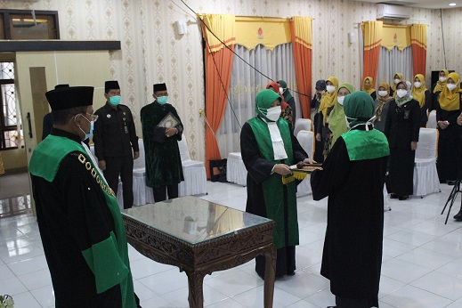 Pelantikan, Pengambilan Sumpah dan Serah Terima Jabatan Ketua PA Muara Sabak sekaligus Perpisahan Hakim Tinggi PTA Jambi