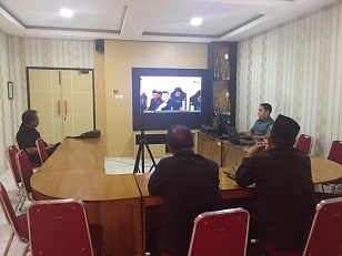 Jelang akhir tahun, PTA Jambi lakukan koordinasi & pembinaan terhadap PA Kuala Tungkal melalui Teleconference dari Command Center