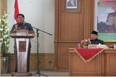 Bupati Muaro Jambi Hadiri Pembukaan Bimtek Hakim Wilayah I (30/09/2014)