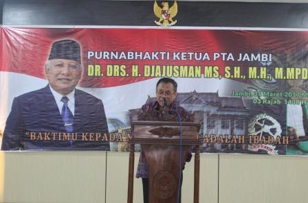 Dirjen Badilag MA Hadiri Purnabhakti Ketua PTA Jambi (02/04)