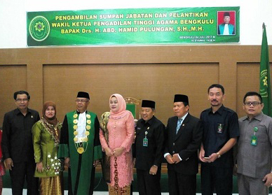 Hakim Tinggi PTA Jambi Dilantik Menjadi Wakil Ketua PTA Bengkulu