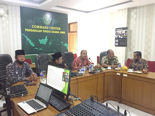 PTA Jambi mengikuti Pembinaan dari Hakim Agung secara Online