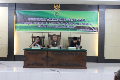 BIMTEK SIPP  versi 3.2.0  PTA Jambi Berlangsung Sukses