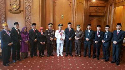 KPTA Jambi Hadiri Detik-Detik Proklamasi HUT RI Ke-73 di Lapangan Kantor Gubernur Jambi