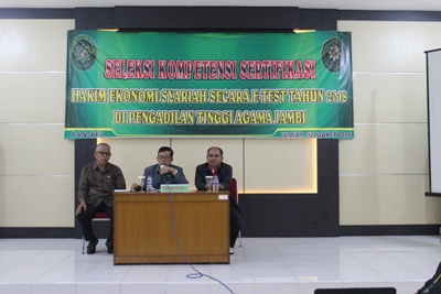 Seleksi  E-Test Sertifikasi Hakim Ekonomi Syariah Tahun 2018 Wilayah PTA Jambi Berjalan Lancar