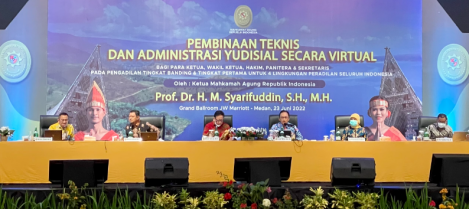 PEMBINAAN TEKNIS SECARA VIRTUAL OLEH PIMPINAN  MAHKAMAH AGUNG RI