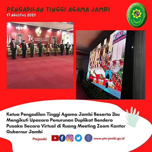 KPTA Jambi Hadiri Rangkaian Upacara HUT Kemerdekaan RI ke-76
