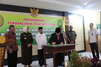 Acara Pencanangan Pembangunan Zona Integritas PTA Jambi Berlangsung Sukses