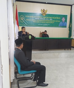 pelantikan kasub UP2 good