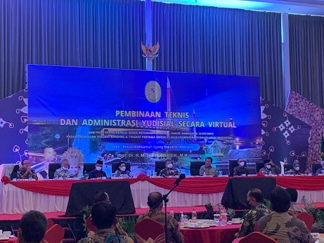 Ketua PTA Jambi Beserta Jajarannya Mengikuti Acara Pembinaan Oleh Pimpinan Mahkamah Agung RI