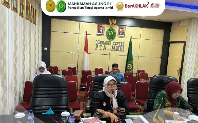 PTA Jambi Laksanakan Evaluasi Target E-Court Pengadilan Agama Sewilayah PTA Jambi