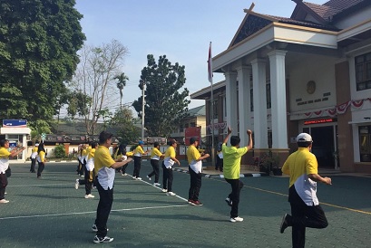 Senam Pagi Pengadilan Tinggi Agama Jambi di Hari Jumat ceria