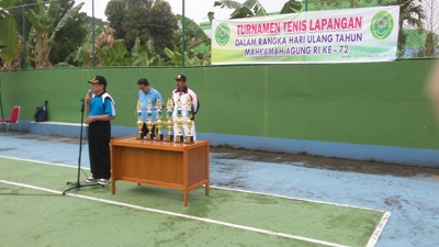 Turnamen Tenis Lapangan  PTA-PA Jambi   Dalam Rangka HUT Mahkamah Agung ke-72  Berlangsung  Dramatis