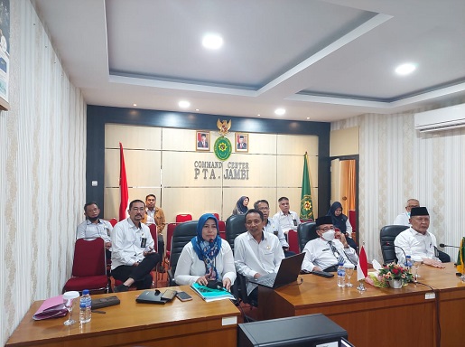 Persiapan Implementasi APM 2022, PTA Jambi Laksanakan Rapat Dengan Pengadilan Agama Sewilayah